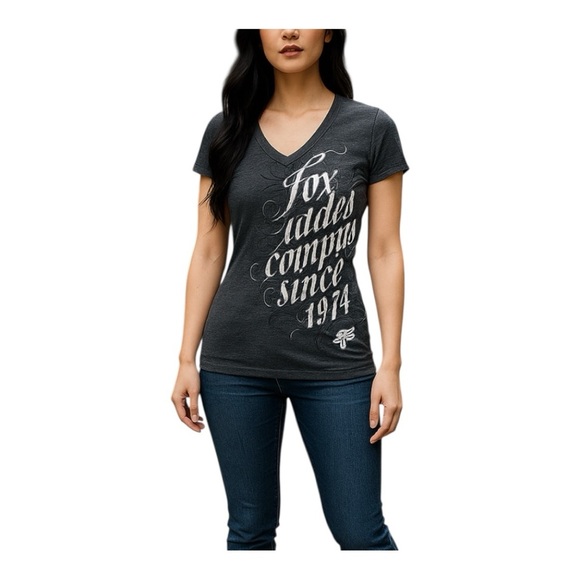Fox Black Fitted Short Sleeve T-Shirt - Picture 1 of 6